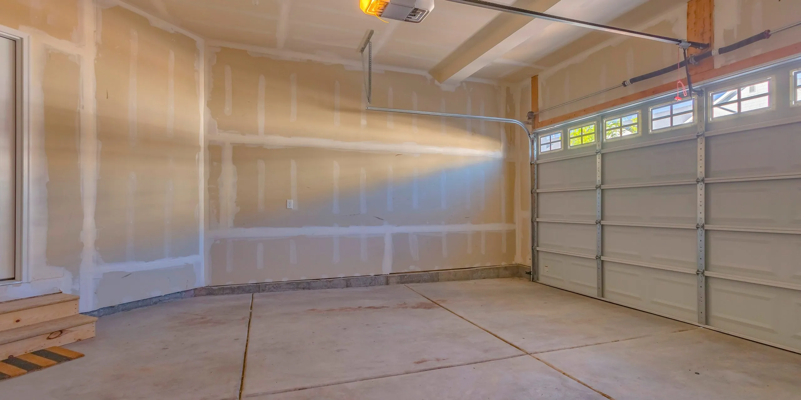 Fire-rated drywall assembly in garage